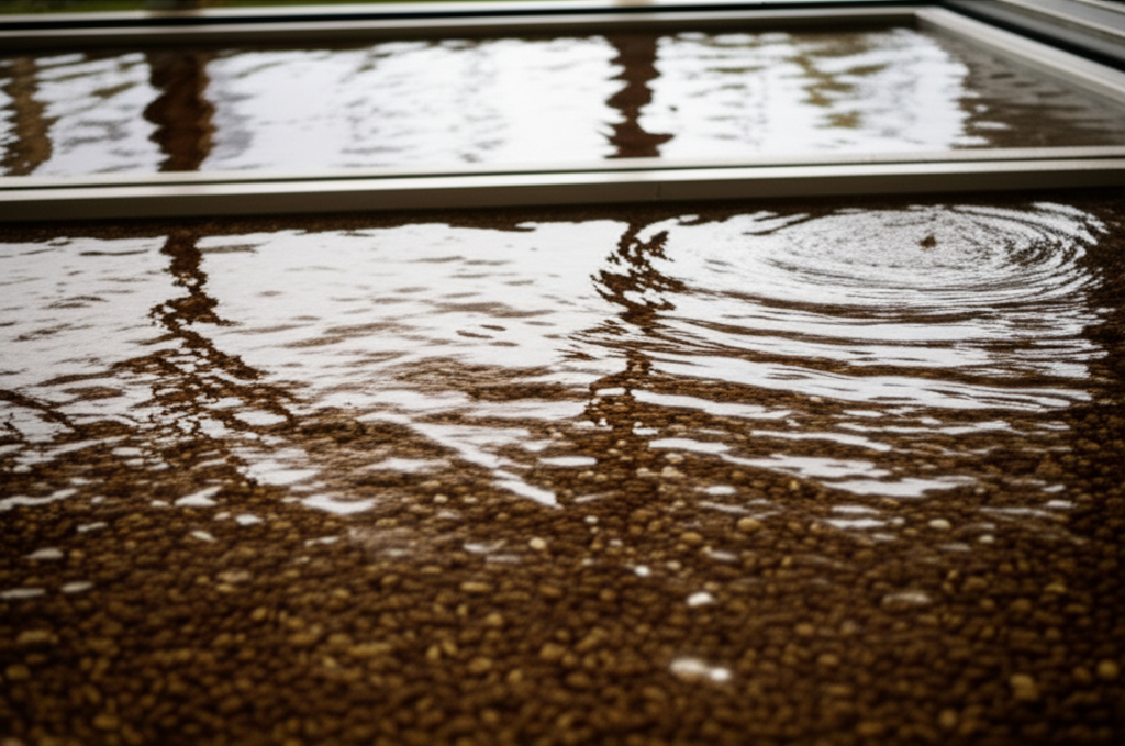 Bể ngâm ủ cà phê trong sơ chế ướt